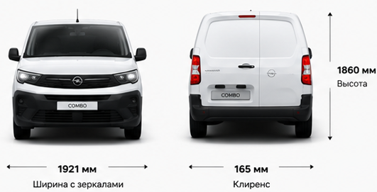 Opel Combo спереди и сзади